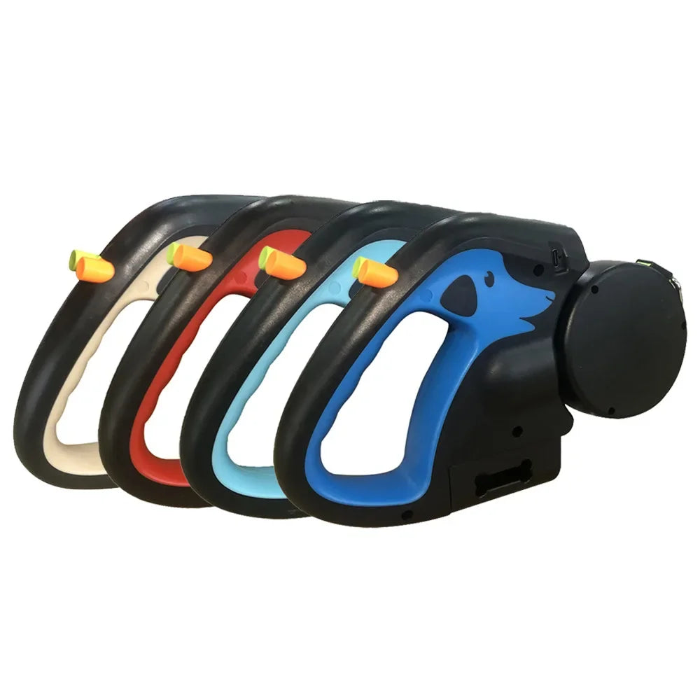 Portable Rotating Pet Leash for 2 Dogs, Double End Leash, Light Retractable Roulette, Walking Supplies