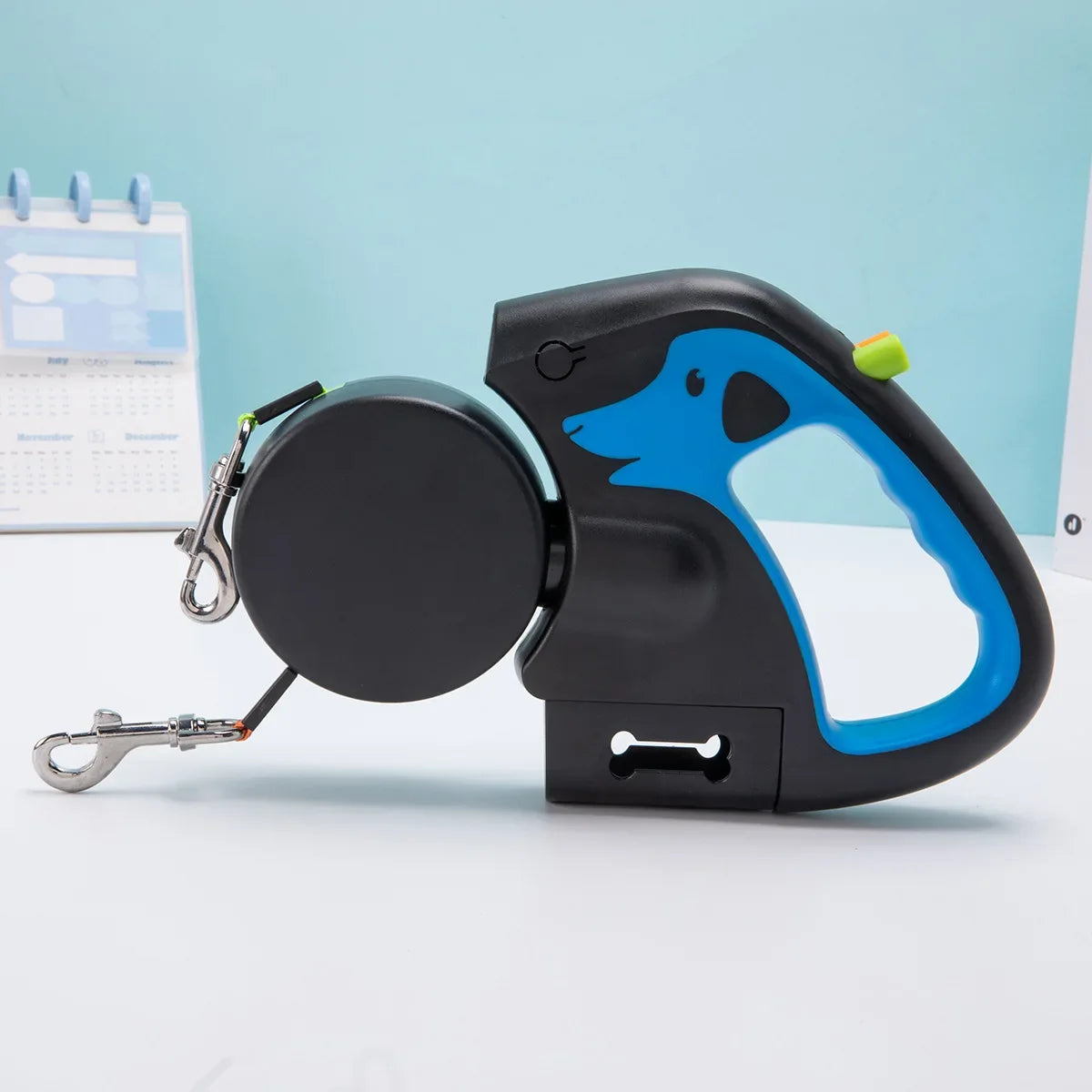 Portable Rotating Pet Leash for 2 Dogs, Double End Leash, Light Retractabl.e Roulette, Walking Supplies