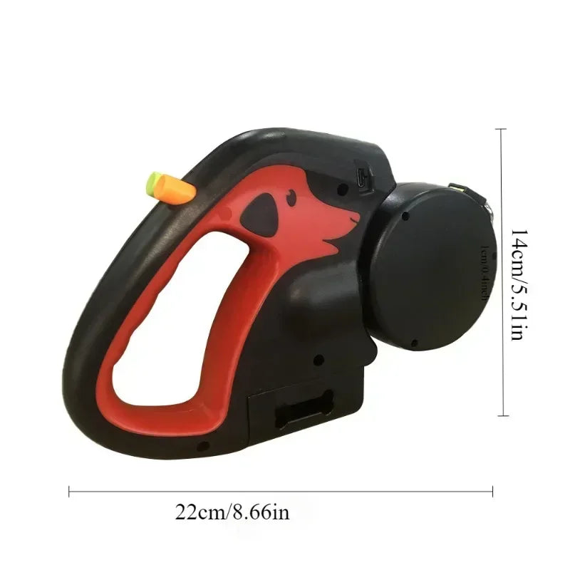 Portable Rotating Pet Leash for 2 Dogs, Double End Leash, Light Retractabl.e Roulette, Walking Supplies