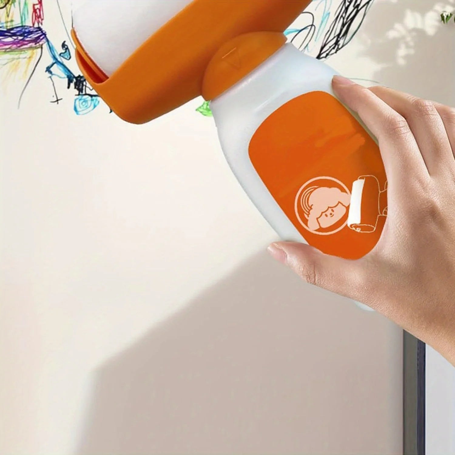 Reusable paint roller brush, wall repair and decoration tool, refillable bottle dispenser, container only, without paint
