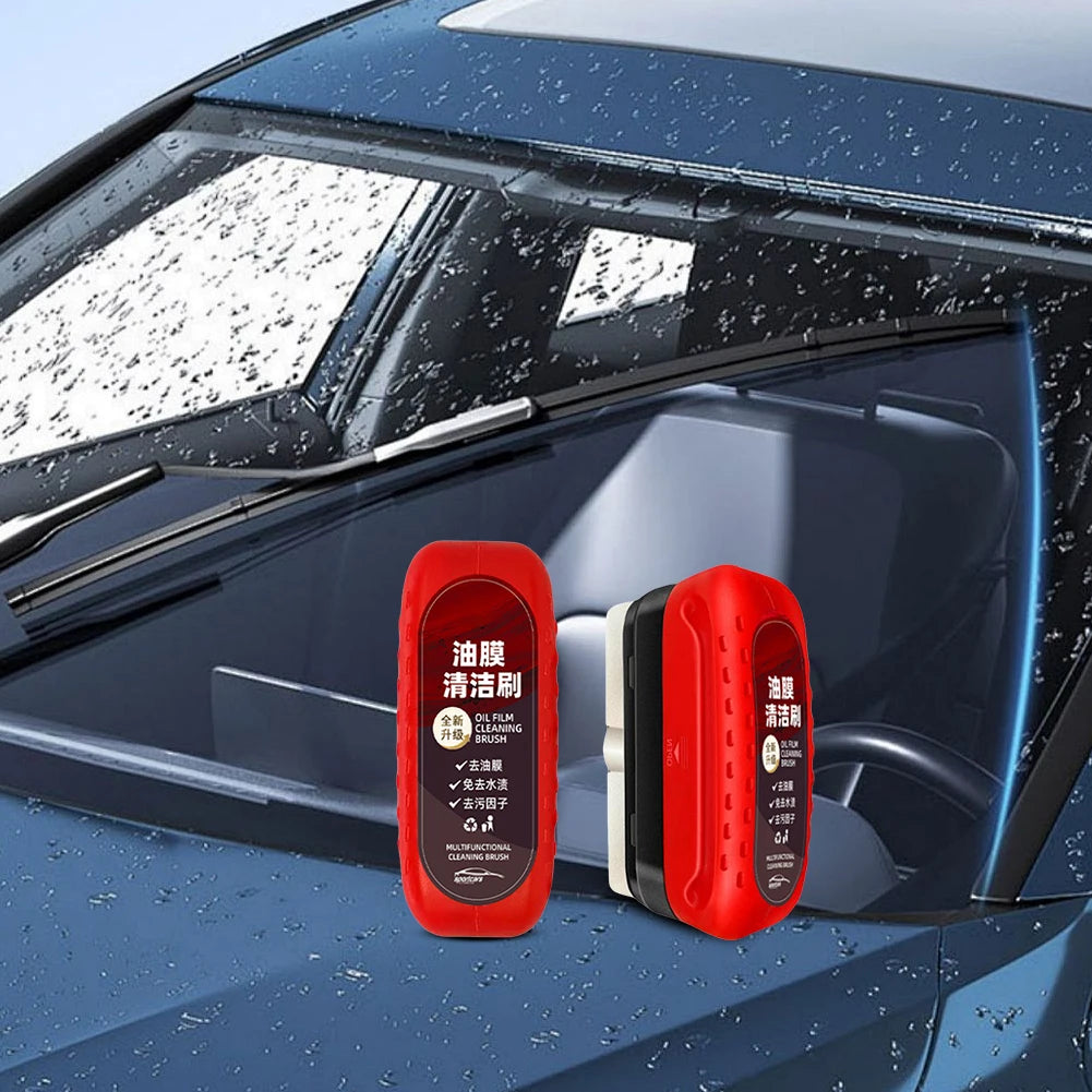 Car Window Glass Cleaner Removes Dirt Car Glass Sponge Cleaning Brush Glass Oil Film Cleaning Brush Car Glass Oil Film Wiping