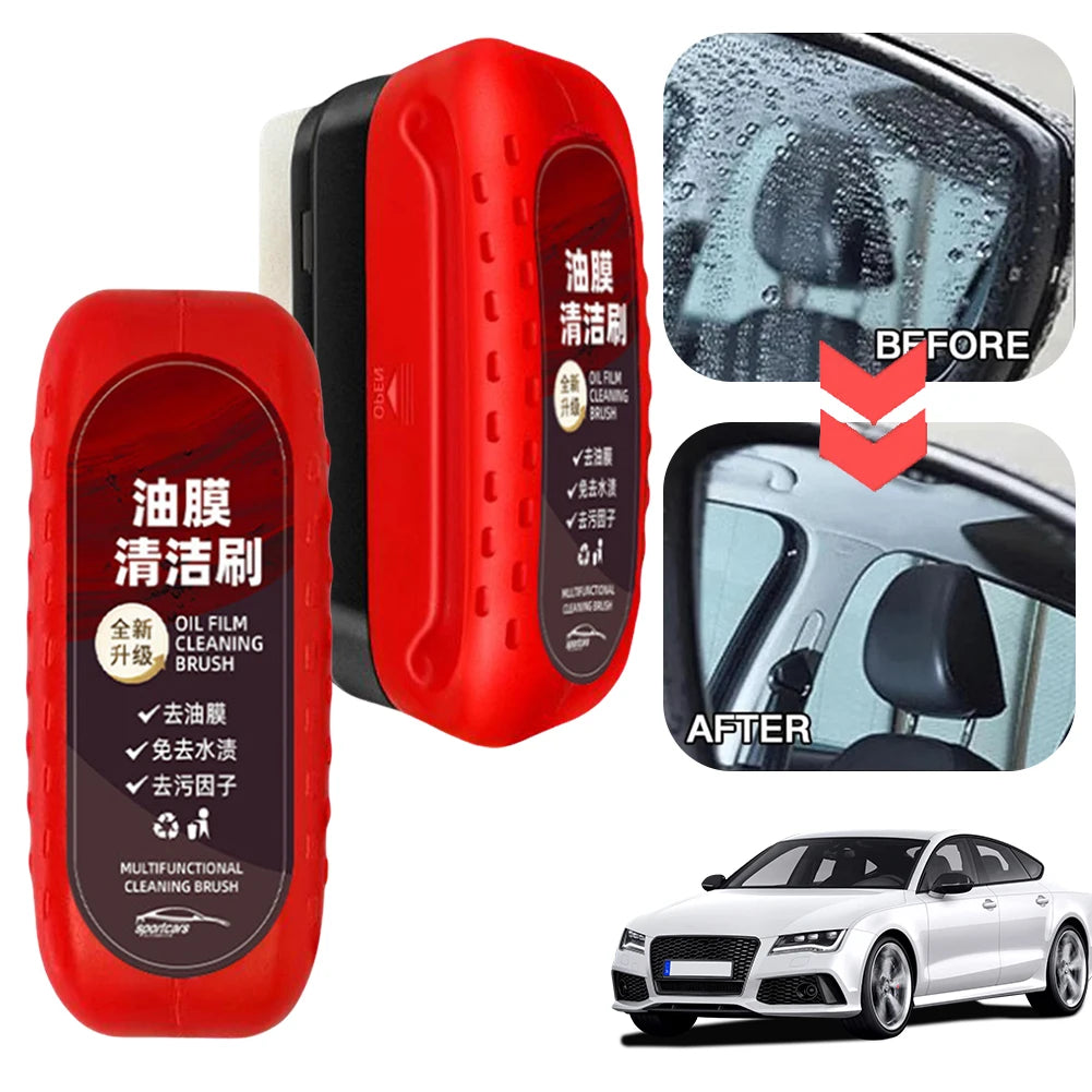 Car Window Glass Cleaner Removes Dirt Car Glass Sponge Cleaning Brush Glass Oil Film Cleaning Brush Car Glass Oil Film Wiping